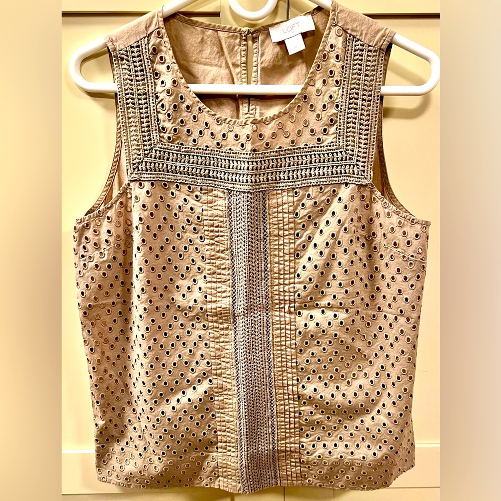 Ann Taylor Loft eyelet sleeveless top